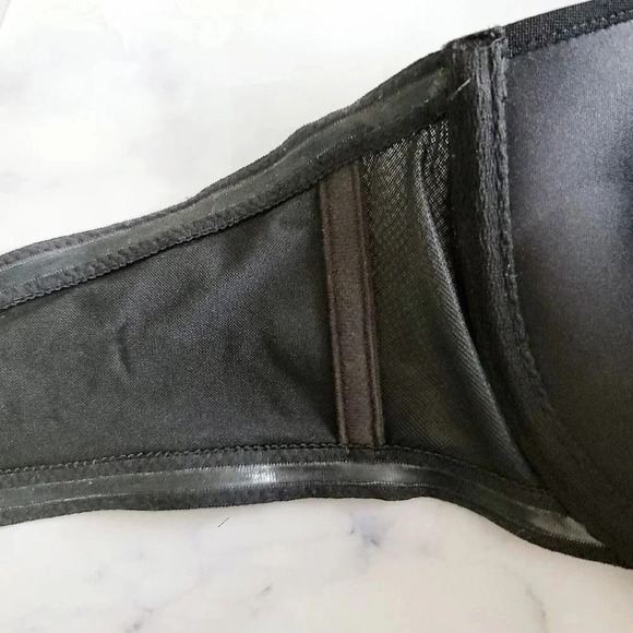 Wacoal Black Strapless Push Up Underwire 55434 Molded Padded Plunge Bra 36C - Picture 8 of 10